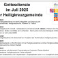 Gottesdienste im Juli 2025