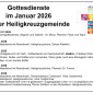 Gottesdienste im Januar 2026