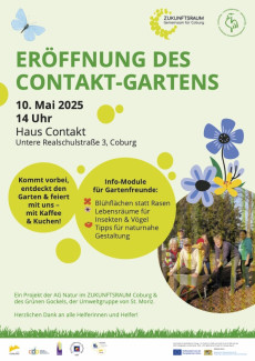Plakat zur Eröffnung des Contaktgartens