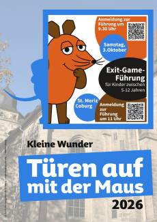 Plakat zu Türen auf mit der Maus