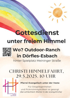 Gottesdienst unter freiem Himmel an CHRISTIHIMMELFAHRT