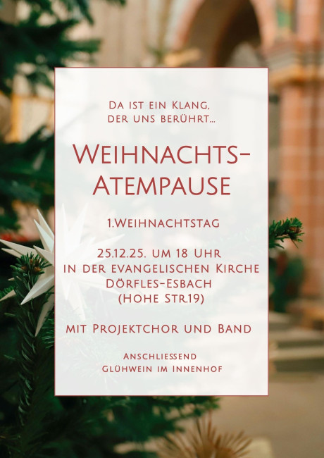 Weihnachstatempause 25.12.2025